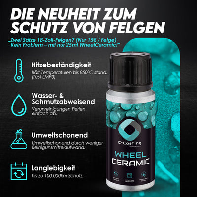 Wheel Ceramic Flasche